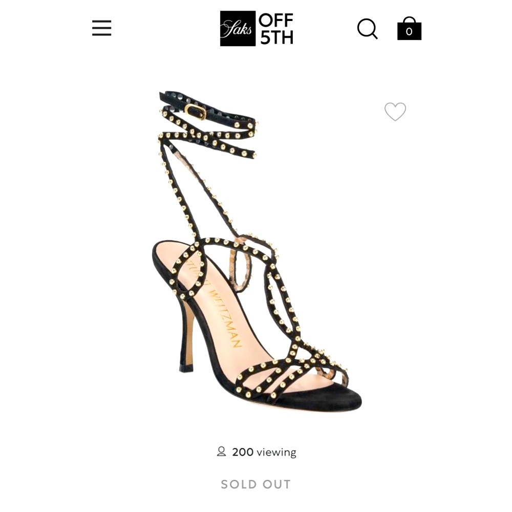 Leya Ankle-Wrap Studded Suede Sandals.